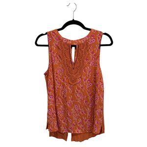 DANIEL RAINN Women Floral Orange Blouse PS